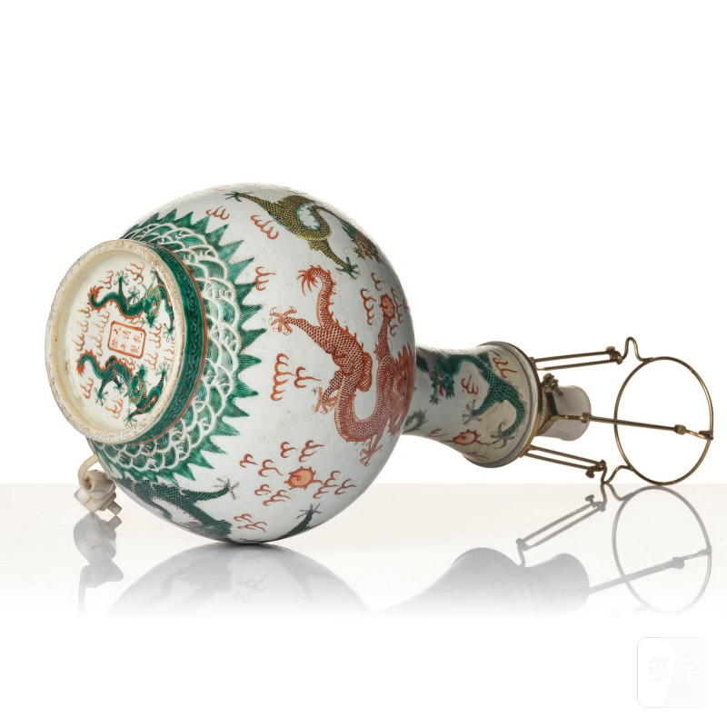 An enamelled 'nine dragon' vase, - 图7